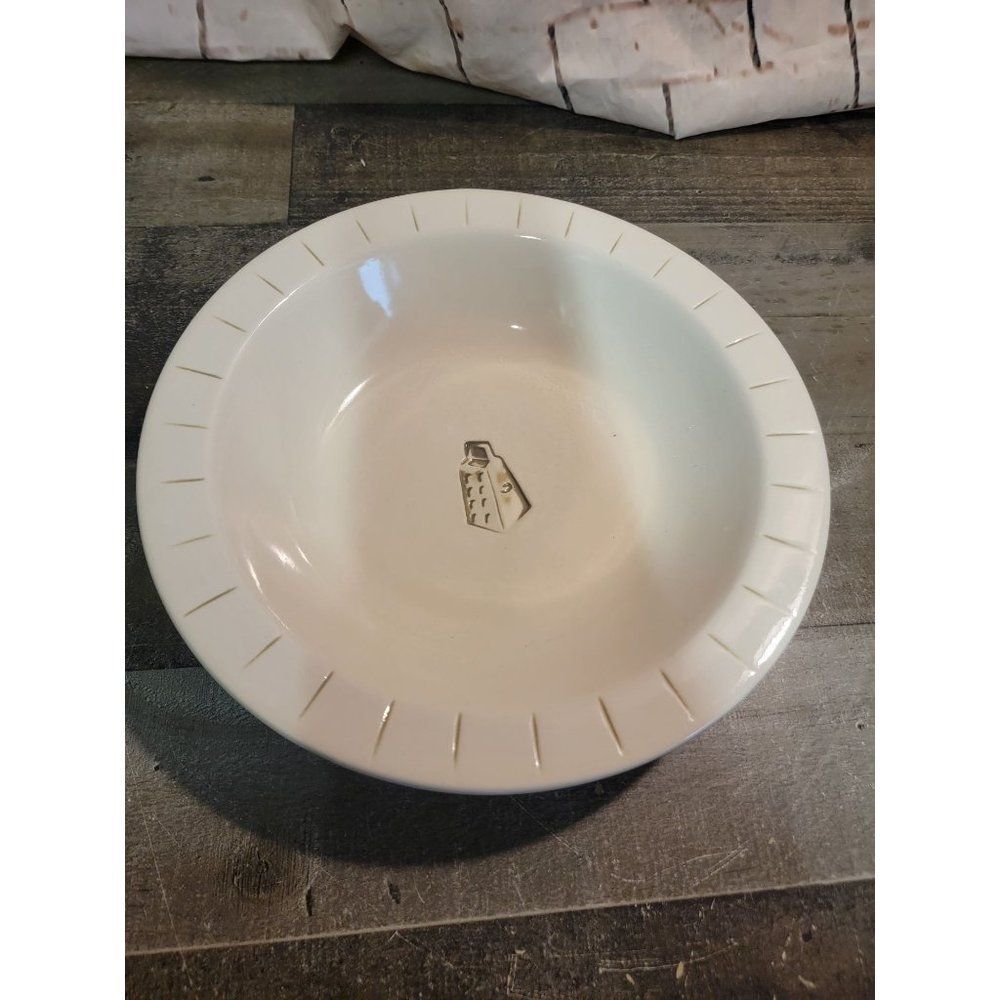 Pottery Barn pasta prep cheese grater Bowl plate‎ ceramic